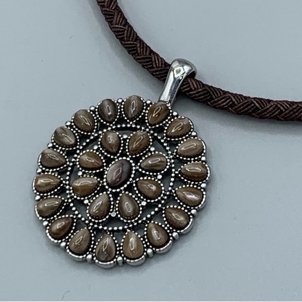 Cat’s Eye Brown Pendant Necklace by Chaps